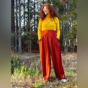 Zara Trafaluc wide leg pants, size medium